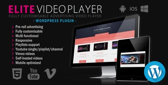 Elite Video Player v3.5 – WordPress plugin