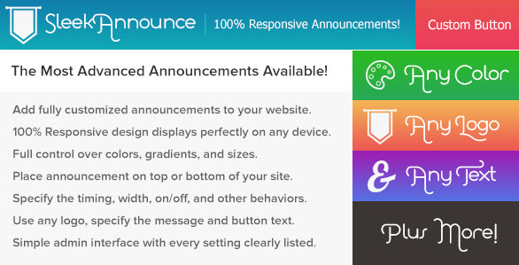 SleekAnnounce – Responsive Announcements and Cookie Notifications