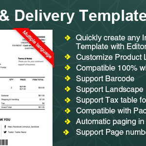 Woocommerce Invoice & Delivery Template Builder