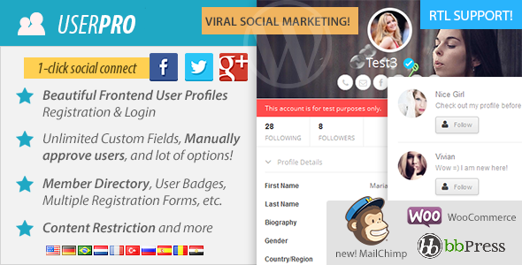 UserPro v3.7.1 – User Profiles with Social Login