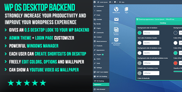 WP OS Desktop Backend v1.145 – More than a WordPress Admin Theme