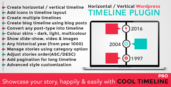 Cool Timeline Pro v2.0.3 – WordPress Timeline Plugin