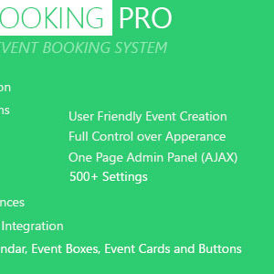 Event Booking Pro v3.951 – WP Plugin [paypal or offline]