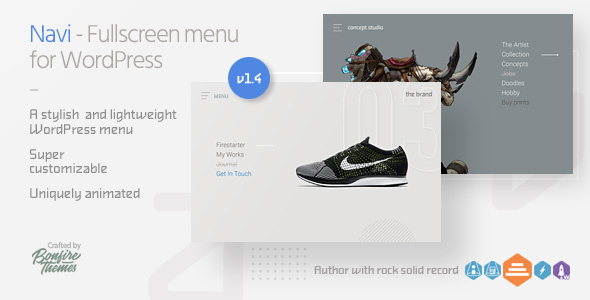 Navi v1.7 – Fullscreen WordPress Menu