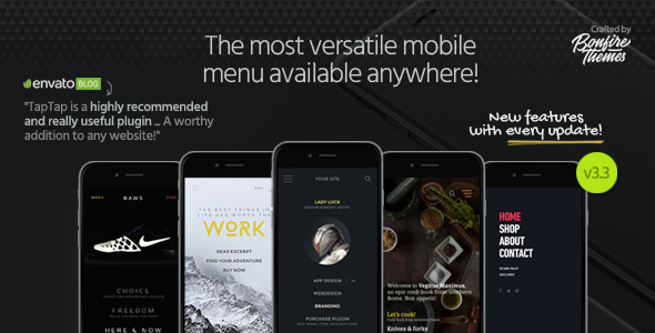 TapTap v3.4 – A Super Customizable WordPress Mobile Menu