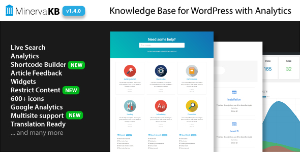 MinervaKB v1.4.1 – Knowledge Base for WordPress with Analytics