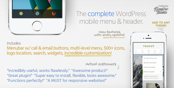 Touchy v2.7 – A WordPress mobile menu plugin