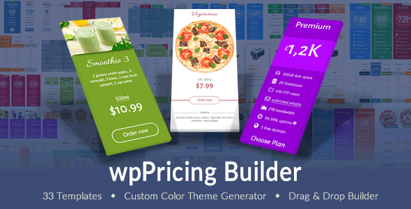 wpPricing Builder v1.5.1 – WordPress Responsive Pricing Tables