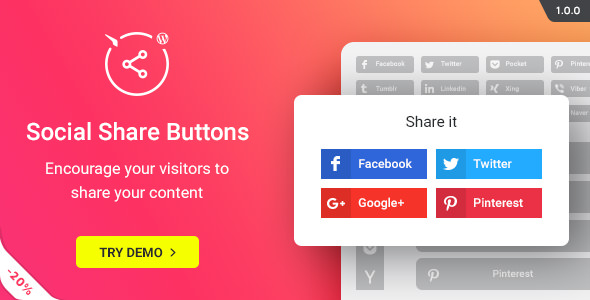 WordPress Social Share Plugin v1.0.1 – Share Buttons