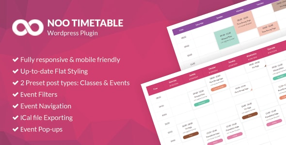 Noo Timetable v2.0.3 – Responsive Calendar and Auto Sync