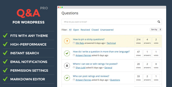 DW Question and Answer Pro v1.1.2 – WordPress Plugin