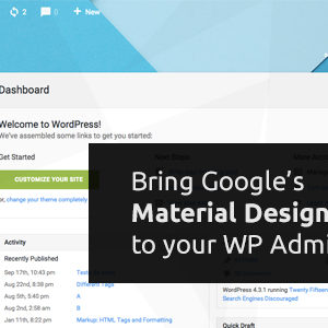 Material WP v0.0.45 – Material Design Dashboard Theme