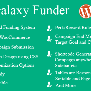 Galaxy Funder v9.9 – WooCommerce Crowdfunding System