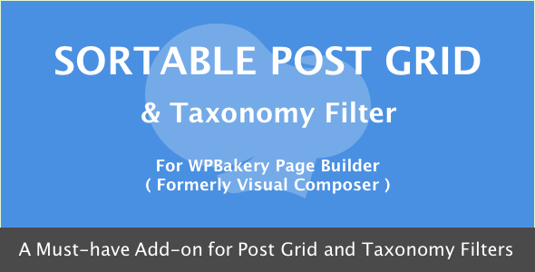 Visual Composer - Sortable Grid and Taxonomy filter v3.0