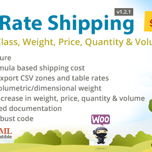 Table Rate Shipping by Class, Weight, Price v1.2.1