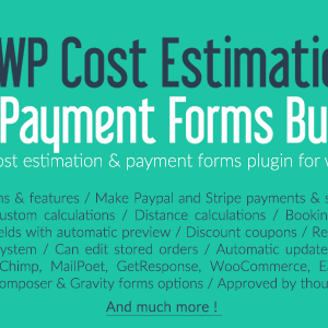 WP Cost Estimation and Payment Forms Builder v9.626