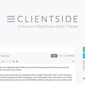 Clientside v1.13.2 – WordPress Admin Theme