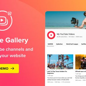 YouTube Plugin v3.0.1 – WordPress YouTube Gallery