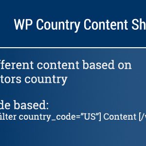 WP Country Specific Content v1.1